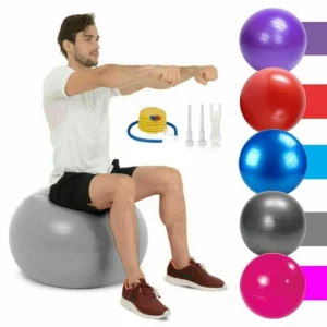 65cm Fitness Exercise Ball Yoga Gym Swiss Pregnancy Birthing Anti-Burst WithPump