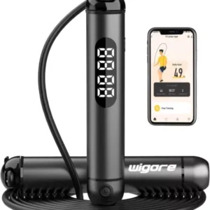 Smart Jump Rope Fitness Skipping APP Data Workout LED Display Adjustable